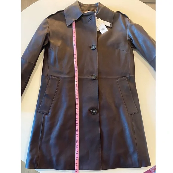 Vince Leather Coat - Picture 10 of 11